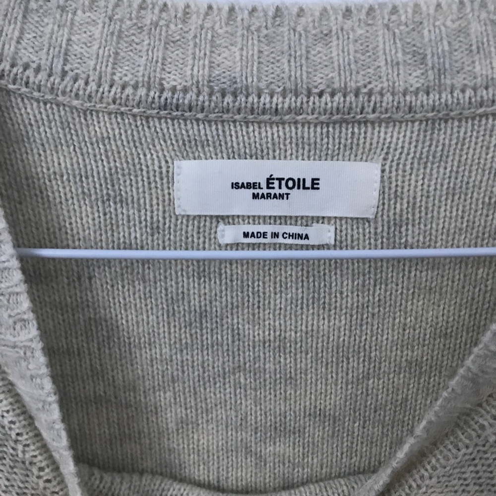 Isabel Étoile Marant Gray Cream Knit Sweater - Picture 3 of 7